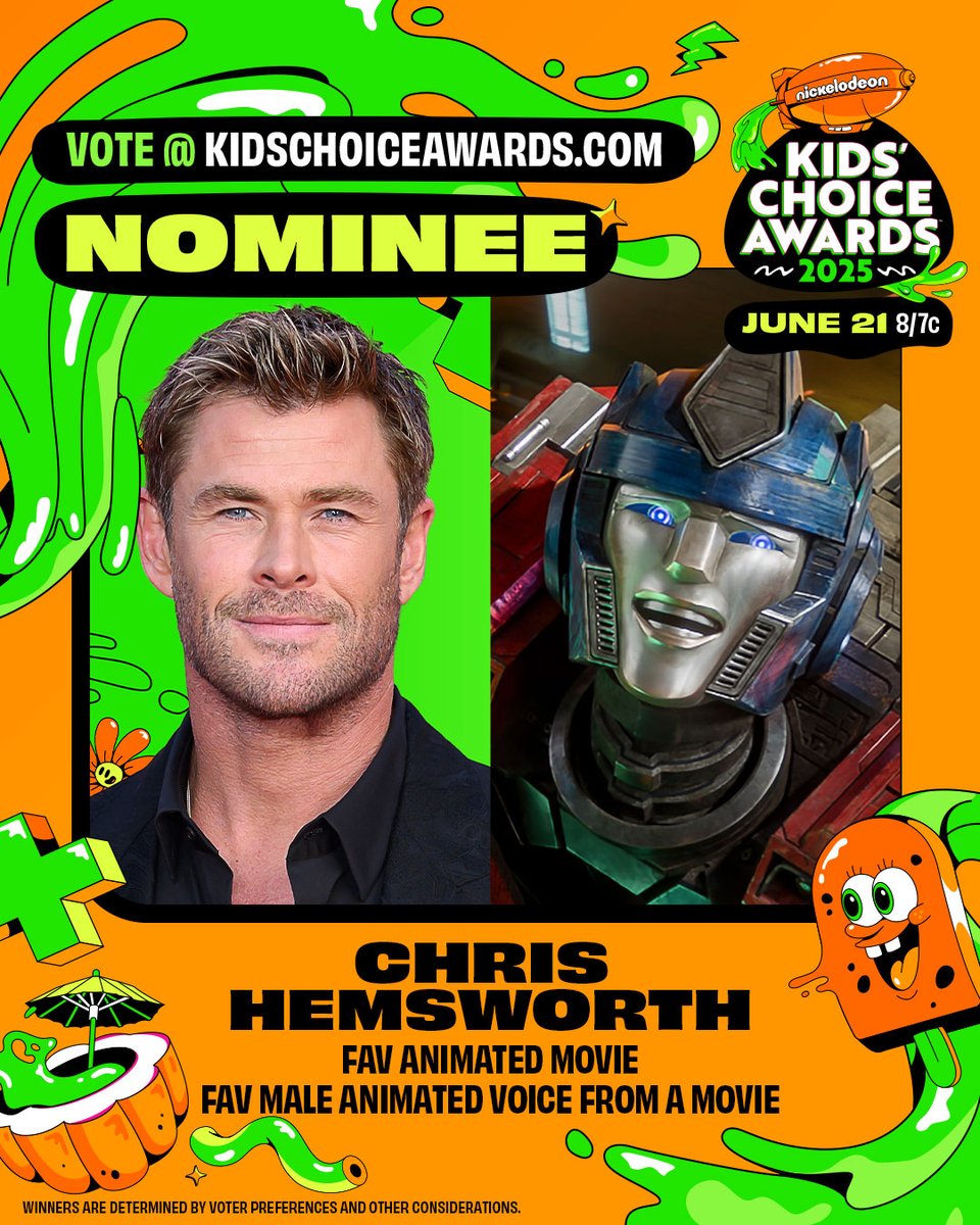 transformers's tweet image. The battle isn’t over—now it’s time to VOTE! #TransformersOne has been nominated in the Kid’s Choice Awards for Favorite Animated Movie, Favorite Male Animated Voice from a Movie, and Favorite Female Animated Voice from a Movie 💥 Vote for us in the #KCA here:…