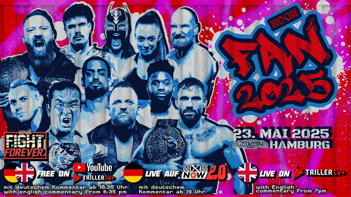 wXw Germany (@wxwgermany) on Twitter photo Livestream: Erlebe #wXwFAN live aus Hamburg von zuhause!
Am 23. Mai kehren wir mit wXw FAN zurück nach Hamburg in die <a href="/MarkthalleHH/">MarkthalleHamburg</a> – und auf der Card stehen einige Kracher!
Wenn ihr nicht live vor Ort sein könnt, liefern wir direkt in euer Wohnzimmer! Verfolgt den kompletten Livestream: Erlebe #wXwFAN live aus Hamburg von zuhause!
Am 23. Mai kehren wir mit wXw FAN zurück nach Hamburg in die <a href="/MarkthalleHH/">MarkthalleHamburg</a> – und auf der Card stehen einige Kracher!
Wenn ihr nicht live vor Ort sein könnt, liefern wir direkt in euer Wohnzimmer! Verfolgt den kompletten