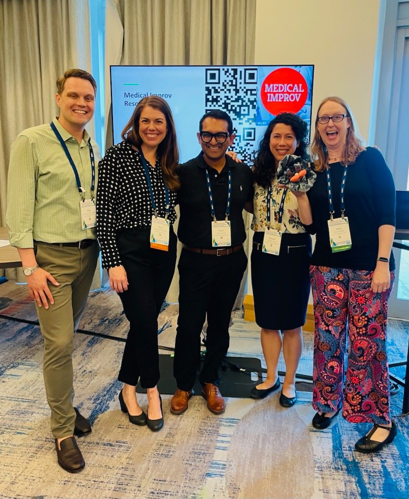 CarolynAChan's tweet photo. First and hopefully not last med improv workshop involving a clam puppet! #SGIM25 https://t.co/9rco1fbfYH