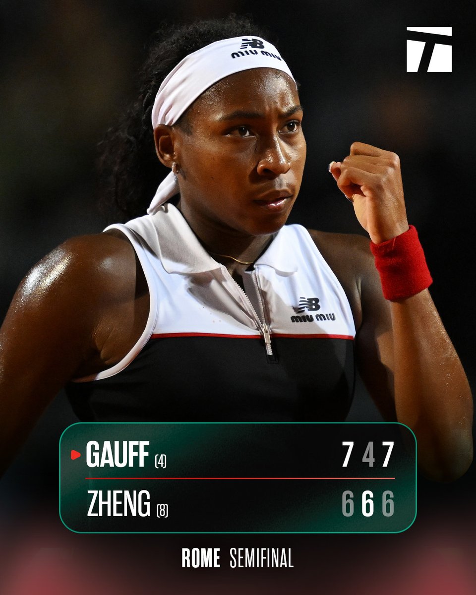 One of the WILDEST matches ever 🫨

Gauff prevails in a in a 3.5 hour thriller to reach her first Rome final!

#IBI25