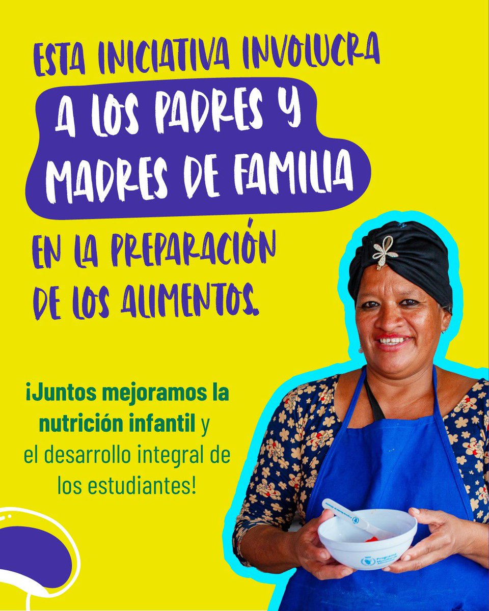 Educacion_Ec's tweet photo. 🍎🥦🍽️  #ElNuevoEcuador junto a @WFP_Ecuador garantizan a través del nuevo Modelo de Alimentación Escolar Territorial una mejor nutrición para los estudiantes, especialmente en zonas rurales. Además involucra a madres y padres de familia en la preparación. 🥗

¡Una buena nutrición fortalece el aprendizaje y el desarrollo integral de los estudiantes!  👧🏻🧒🏻