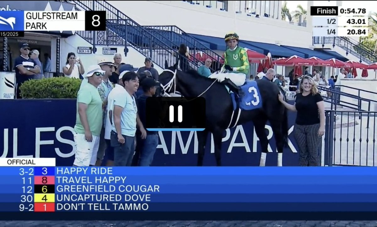 Sol (@sol_baby_jesus) on Twitter photo What a day! Happy Ride gets up to win the feature race at Gulfstream Park! 
<a href="/JaramilloJockey/">Emisael Jaramillo</a> cruises smoothly to the wire to grab
another win for Trainer <a href="/LLCazares/">Laura Cazares</a> and #PastTheWireRacing What a day! Happy Ride gets up to win the feature race at Gulfstream Park! 
<a href="/JaramilloJockey/">Emisael Jaramillo</a> cruises smoothly to the wire to grab
another win for Trainer <a href="/LLCazares/">Laura Cazares</a> and #PastTheWireRacing