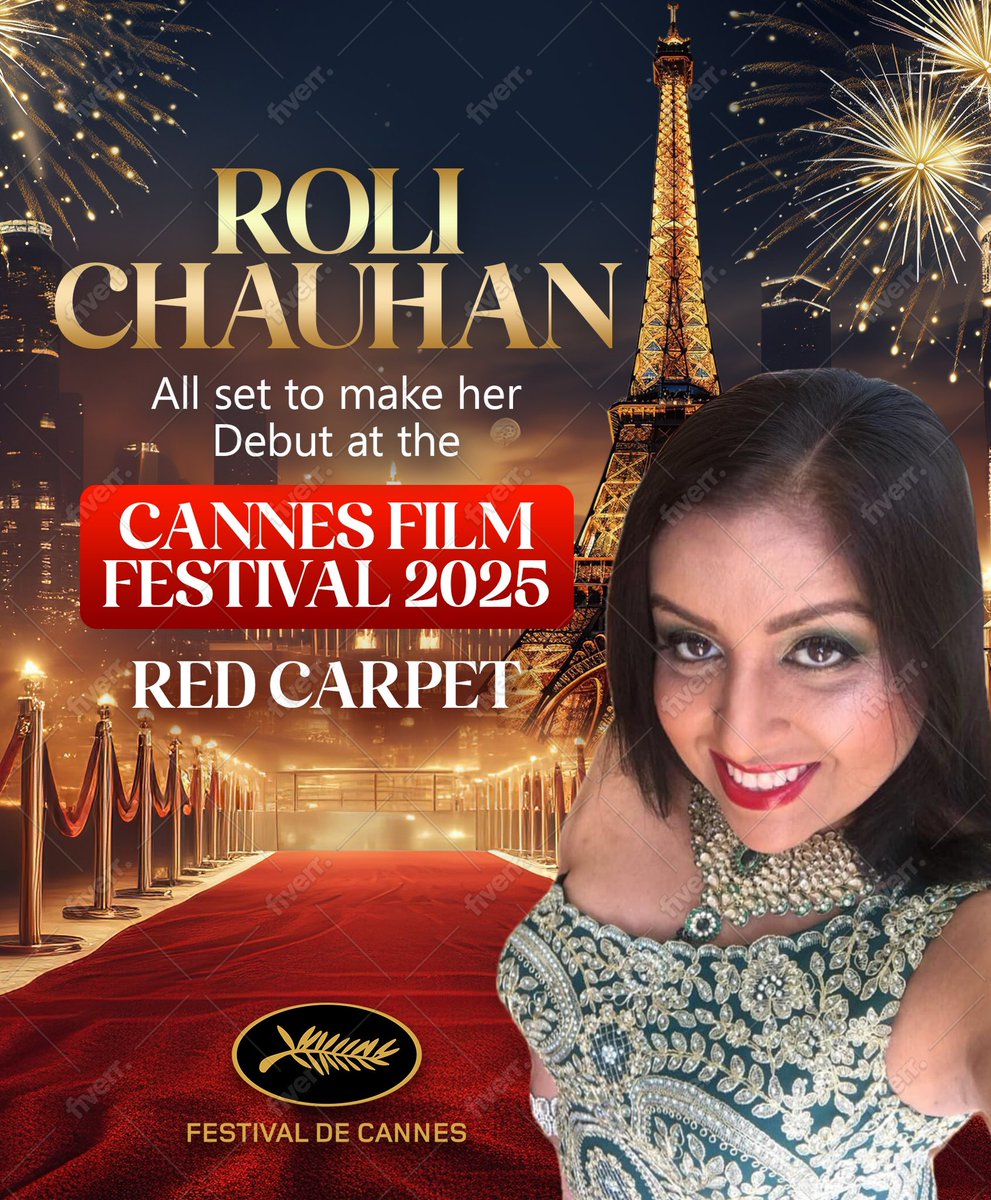 TheNYCPrincess's tweet photo. I’m all set to make World History at the  Cannes Film Festival 2025  Red Carpet ✨ Somewhere inside me,a younger version of myself is smiling with wide-eyed wonder. To them,I say: You made it. And it was all worth it. #Cannes2025 #MakingHistory  #RoliChauhan #RoliChauhanOfficial https://t.co/HTwMBbFJMZ