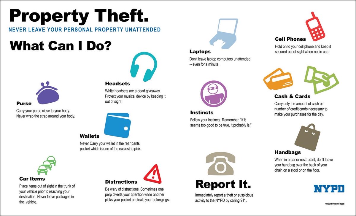Be vigilant. Watch your belongings at all times. Theft can happen quickly. 👀