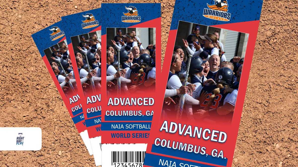 NAIA (@naia) on Twitter photo 🥎
The <a href="/Midland_Sports/">Midland Warriors</a> Warriors punch the final ticket to the #NAIASoftball World Series!
Congratulations Warriors and we will see you in Columbus next week as your #BattleForTheRedBanner continues!
#TheRightWayToPlay 🥎
The <a href="/Midland_Sports/">Midland Warriors</a> Warriors punch the final ticket to the #NAIASoftball World Series!
Congratulations Warriors and we will see you in Columbus next week as your #BattleForTheRedBanner continues!
#TheRightWayToPlay