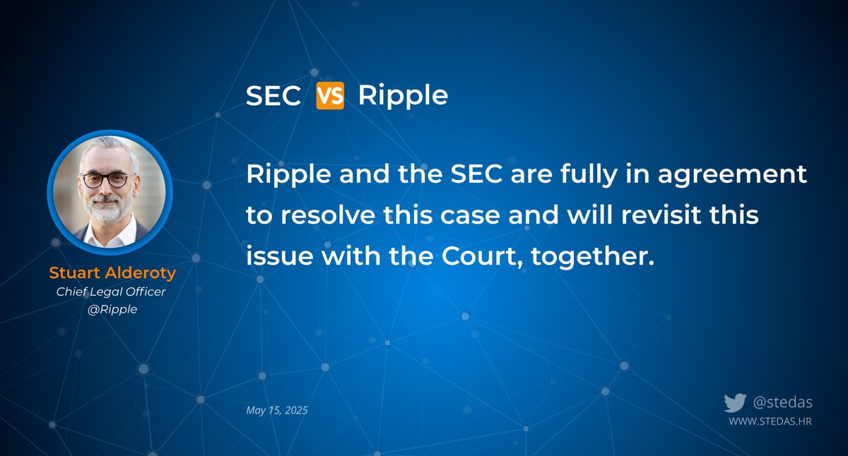 stedas's tweet image. #XRP still NOT a security ✅
Ripple and SEC = on the same page. 🤝
This is just the final cleanup move. 👊