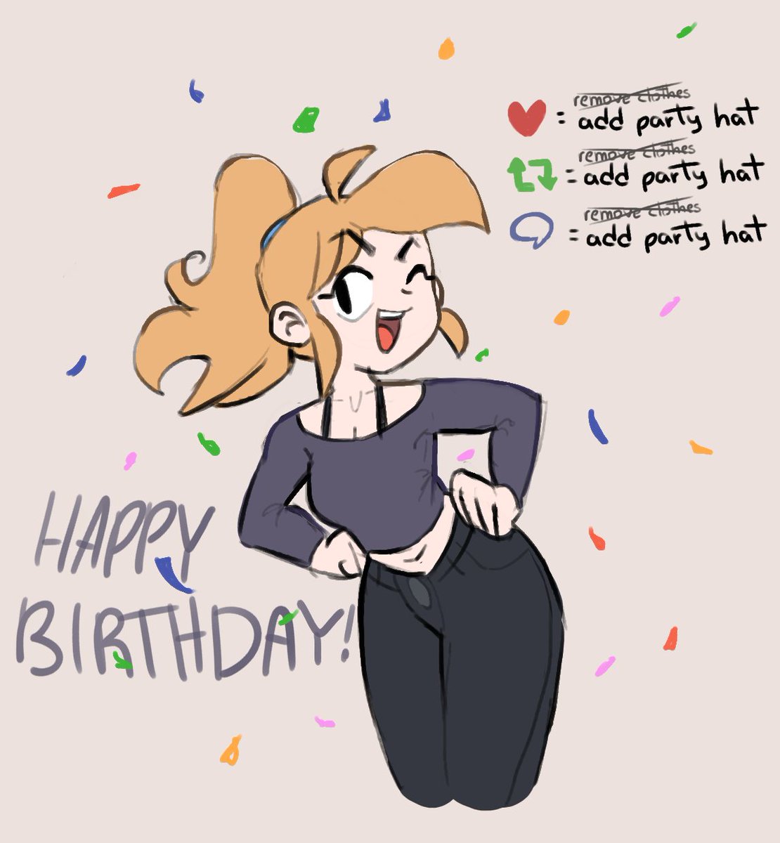 hiddenfeep's tweet image. Happy birthday to me!
#art #sketch