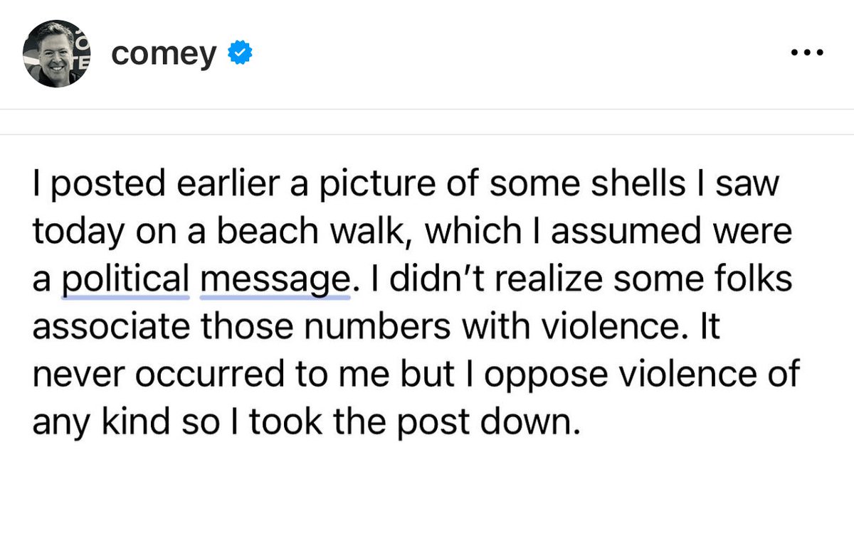 bennyjohnson's tweet photo. 🚨UPDATE: Former FBI Director James Comey has deleted the post calling for President Trump’s assassination and put out a statement. 

The internet is forever. https://t.co/PuIMPgmnlp