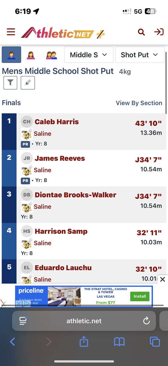 Caleb Harris (@calebharris1290) on Twitter photo Threw shot put 43’ 10”ft new pr qualified for nationals top 10 in state
<a href="/ReggieWynns/">Rising Stars Scouting</a> <a href="/RisingStars6/">Rising Stars Academy</a> <a href="/CoachShort_/">Kyle Short</a> <a href="/Coach_Manny1/">Dream It. Plan It. Do It!</a> Threw shot put 43’ 10”ft new pr qualified for nationals top 10 in state
<a href="/ReggieWynns/">Rising Stars Scouting</a> <a href="/RisingStars6/">Rising Stars Academy</a> <a href="/CoachShort_/">Kyle Short</a> <a href="/Coach_Manny1/">Dream It. Plan It. Do It!</a>