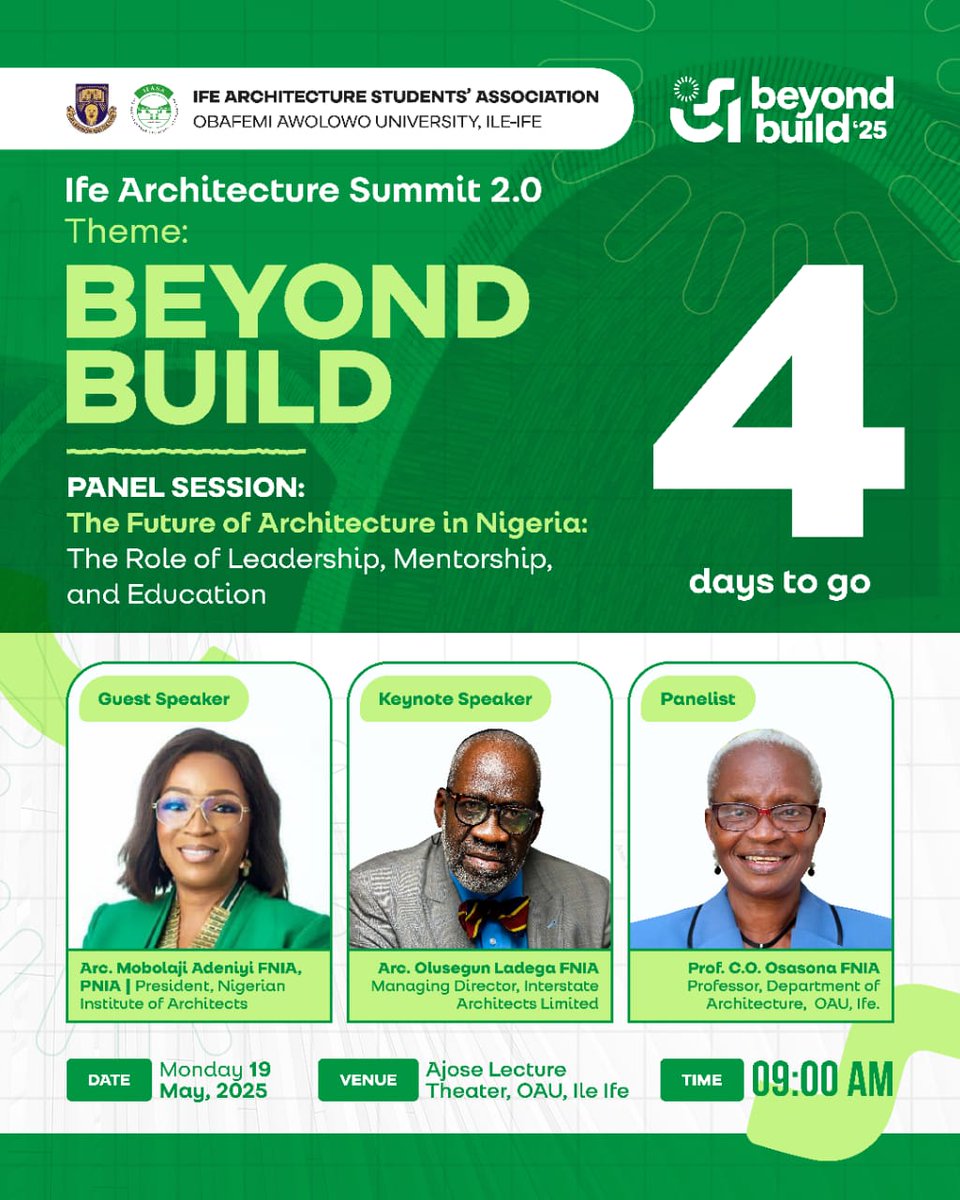 archi_OAU's tweet photo. 4 DAYS TO GO 🔥🔥🔥🔥 https://t.co/YEOJ5sWwcs