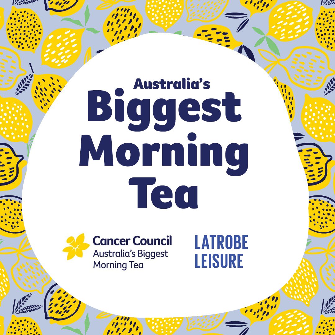 Latrobe Leisure is hosting a #biggestmorningtea 

Latrobe Leisure is proud to be a strong advocate for keeping our community healthy, active and supported.
Bring a friend, share a smile, and help us support the Cancer Council at this meaningful event. 📷

biggestmorningtea.com.au/fundraisers/La…