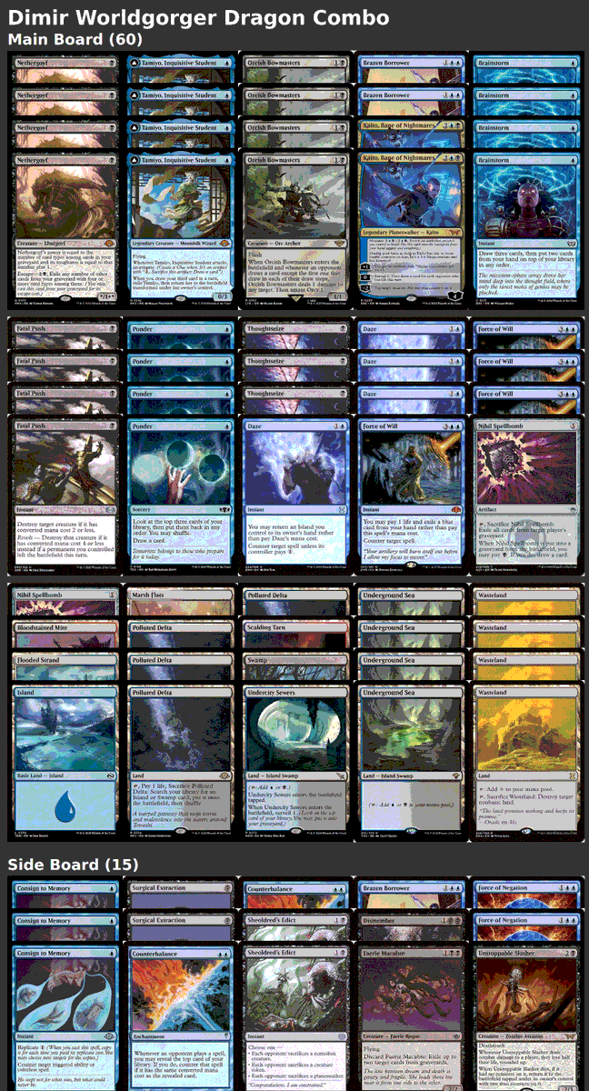 MtgExpress's tweet photo. MO競技リーグ 5-0デッキ
ピックアップ紹介✨
IN #レガシー

TOP8 FINALE TIGULLIO LEGACY LEAGUE 2024/25 by Krypta Legacyから
4つのデッキをピックアップ

✅Dimir Ninjas
✅Bant Beanstalk
✅Dimir Worldgorger Dragon Combo
✅Grixis Delver

#mtg #mtgjp https://t.co/7gSagCLbIs
