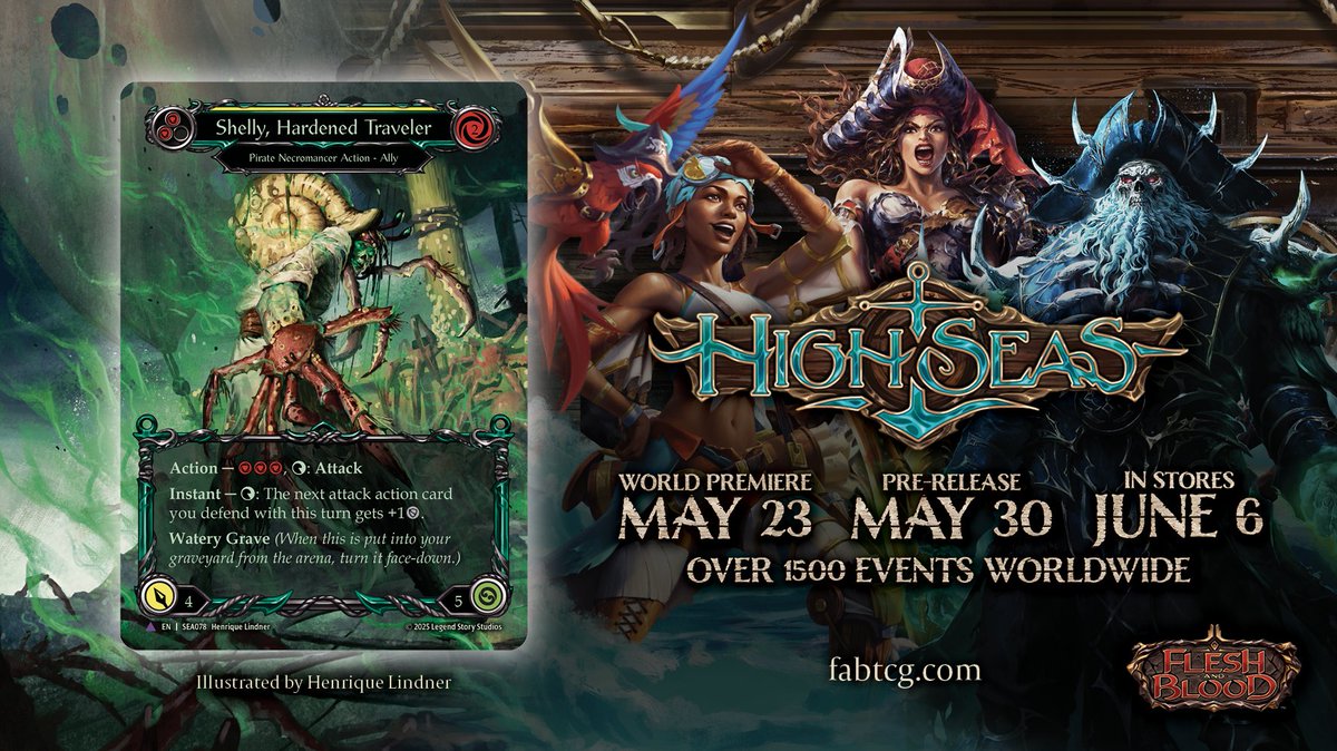 We don't post much here anymore but we thought we should make an exception for SHELLY!

Gorgeous art by the genius <a href="/_lindnr/">LINDNER 💘</a>... but also... look at all that value on the card!

Thanks <a href="/fabtcg/">Flesh and Blood</a> for letting us reveal this!

Oh and btw : Regular streams and vids coming back in June!