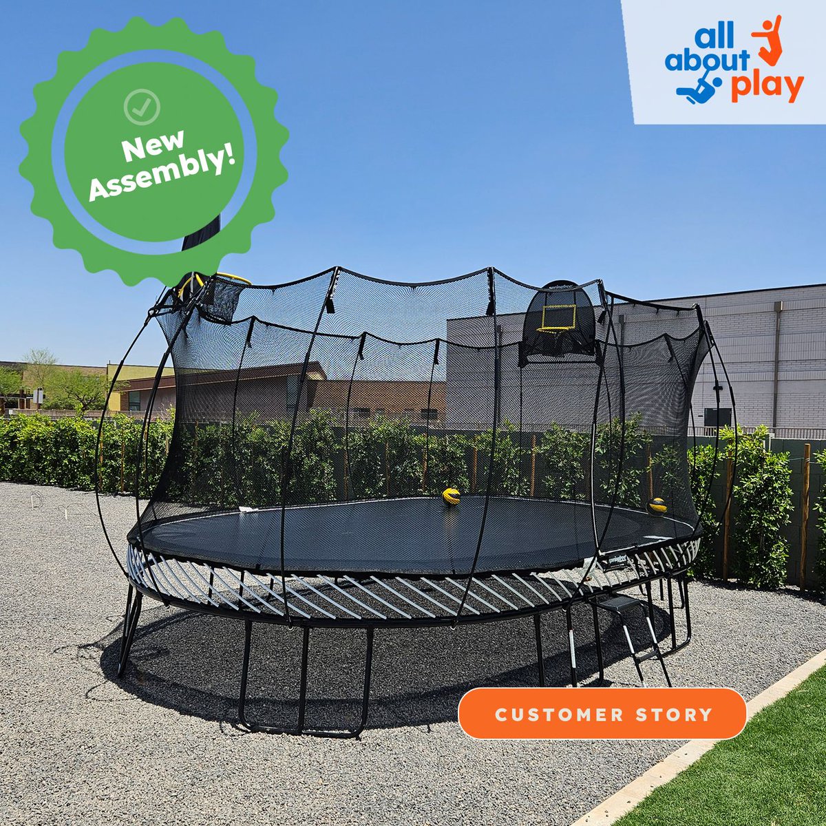 AllAboutPlay1's tweet image. 🏀✨ BIG backyard fun just landed for the Guesner family!

They’re now the proud owners of a Springfree Jumbo Oval Trampoline — with a FlexrHoop for added slam-dunk action! 🤩🛝

📍 Visit us: 7931 E Pecos Rd #113, Mesa, AZ 85212
📞 Call: 623-986-7529 (PLAY)

#Springfree