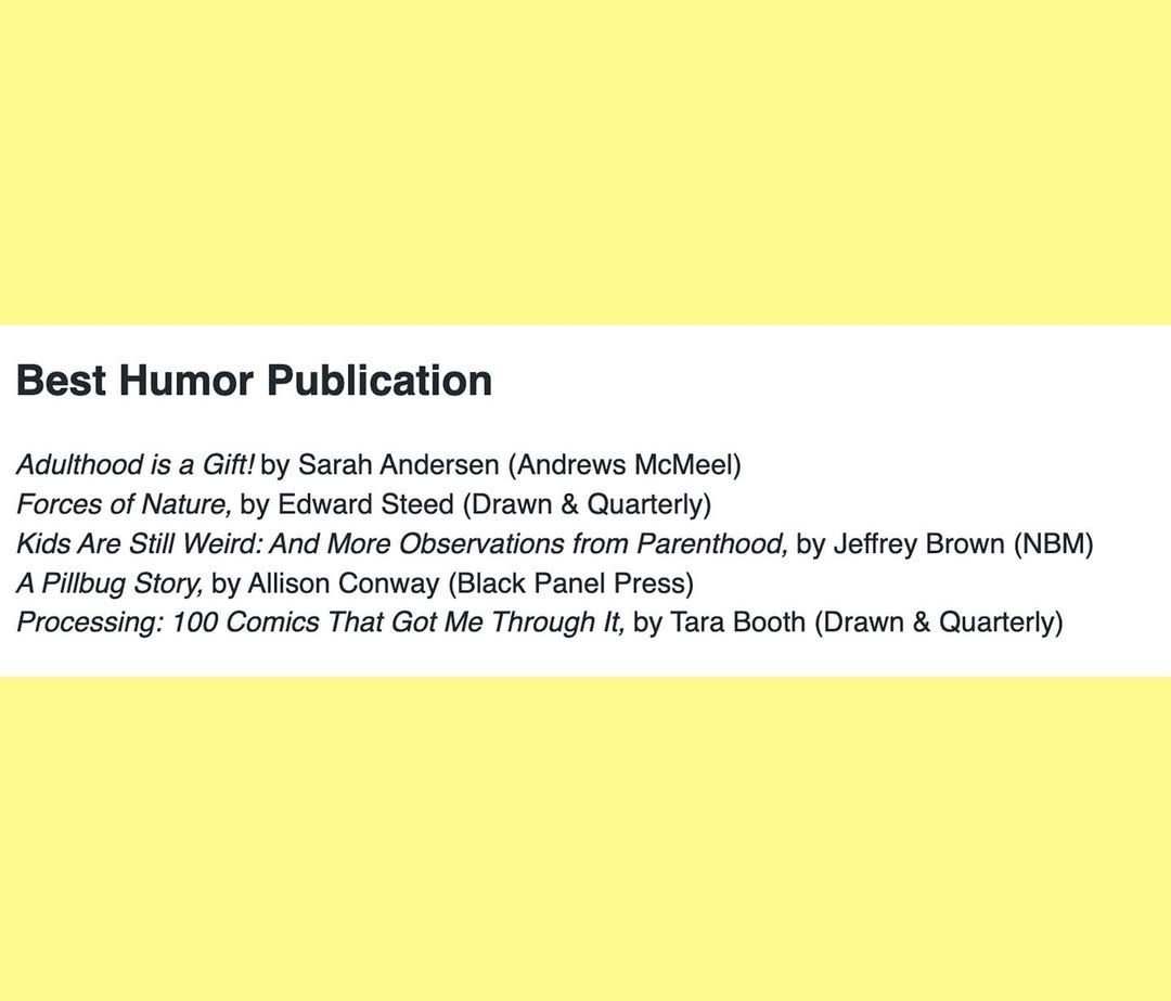 Black Panel Press (@blackpanelpress) on Twitter photo A Pillbug Story by Allison Conway just earned Black Panel Press its first-ever Eisner Award nomination! 🐛🎉
Congrats <a href="/allistrations/">Allison Conway</a> — proud to publish your work!
#EisnerNominee #APillbugStory #BugComic #IndieComics #WomenInComics #IsopodLove A Pillbug Story by Allison Conway just earned Black Panel Press its first-ever Eisner Award nomination! 🐛🎉
Congrats <a href="/allistrations/">Allison Conway</a> — proud to publish your work!
#EisnerNominee #APillbugStory #BugComic #IndieComics #WomenInComics #IsopodLove