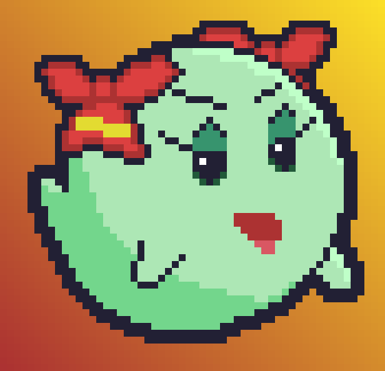 Lady Bow of Forever Forest.

I tried some things I wasn't too sure about with this one, so I welcome any and all feedback.
#papermario
#pixelart