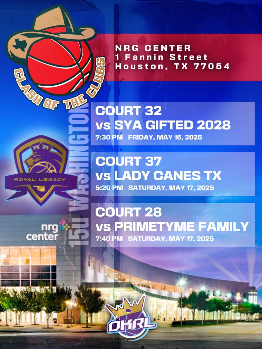 Schedule for the weekend!! 
<a href="/ok_royallegacy/">Oklahoma Royal Legacy Basketball Club</a> <a href="/coachjvick1/">Coachjvick (new)</a> <a href="/abovelinehoops/">Abovethelinehoops</a>