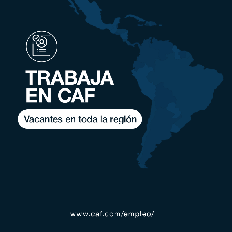 AgendaCAF's tweet photo. CAF está en busca de profesionales comprometidos con el desarrollo sostenible de América Latina y el Caribe.
Consulta nuestras vacantes y postúlate hoy:
🔗 https://t.co/jp5GGR1vFH
Síguenos y #TrabajaEnCAF