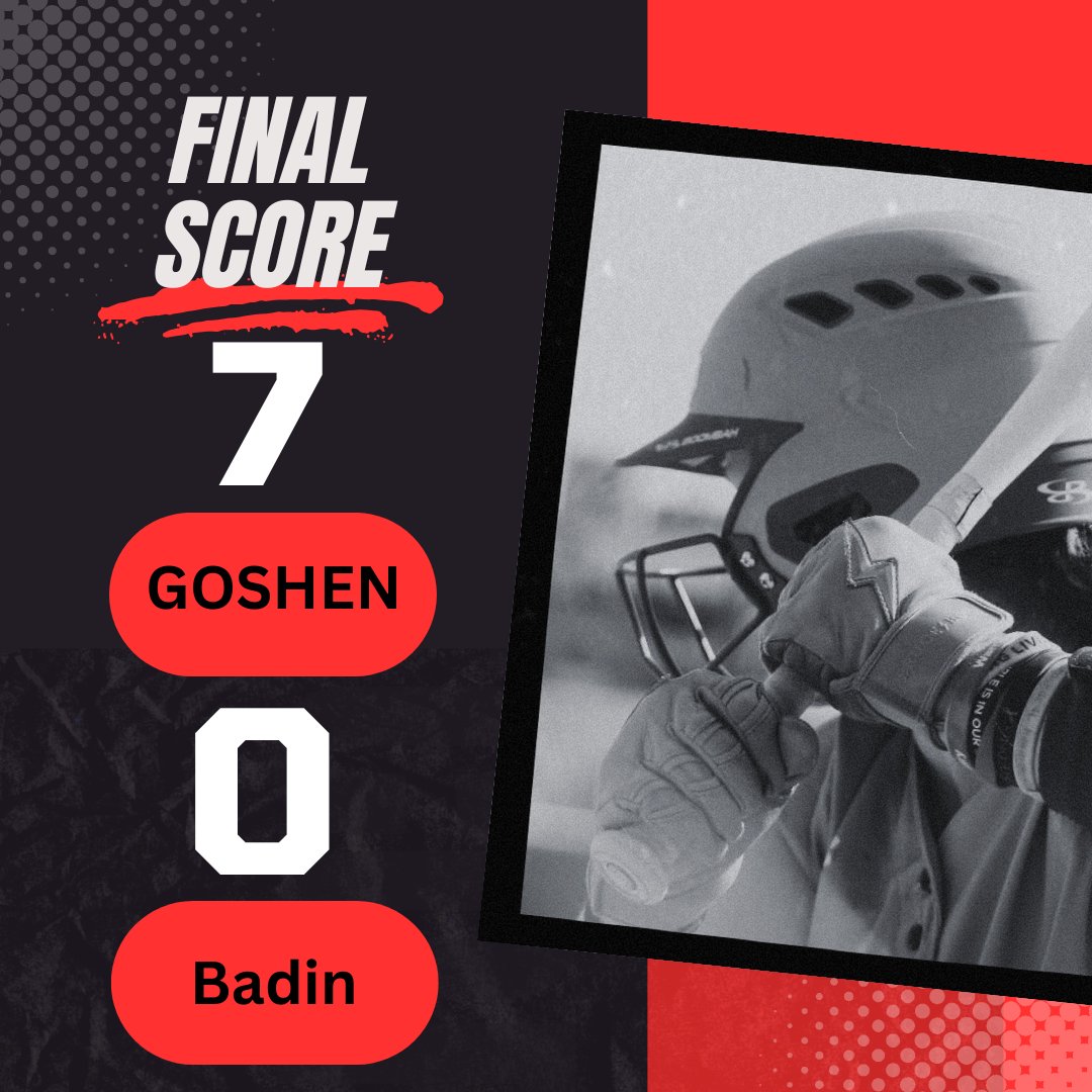 Warriors roll past Badin 7-0!
Macee Steele: 3-for-3, 2 2Bs, 1 RBI
Skye Shaw: 15 Ks, 0 BB, 3 H, CG shutout!
Charlize Schulz: RBI single
Shaw: 2-run triple
No errors! Josie Purdy: 15 chances handled!
#GoshenStrong #WarriorPride 🥎🔥