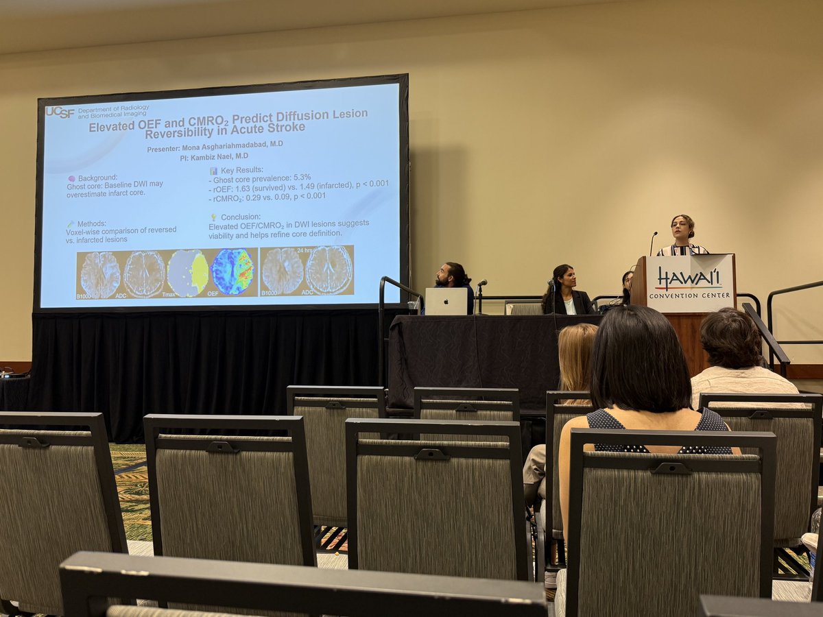 Mona Asghari Ahmadabad, M.D. (@monaasghari1) on Twitter photo Proud to share that our lab was awarded the Best Newbie Poster Award by the ISMRM Diffusion Study Group for our work on OEF/CMRO₂ and diffusion lesion reversibility in acute stroke. Grateful for the mentorship of <a href="/KambizNael/">Kambiz Nael</a> and to represent our lab at <a href="/UCSFimaging/">UCSF Imaging</a> ! #ISMRM2025 Proud to share that our lab was awarded the Best Newbie Poster Award by the ISMRM Diffusion Study Group for our work on OEF/CMRO₂ and diffusion lesion reversibility in acute stroke. Grateful for the mentorship of <a href="/KambizNael/">Kambiz Nael</a> and to represent our lab at <a href="/UCSFimaging/">UCSF Imaging</a> ! #ISMRM2025