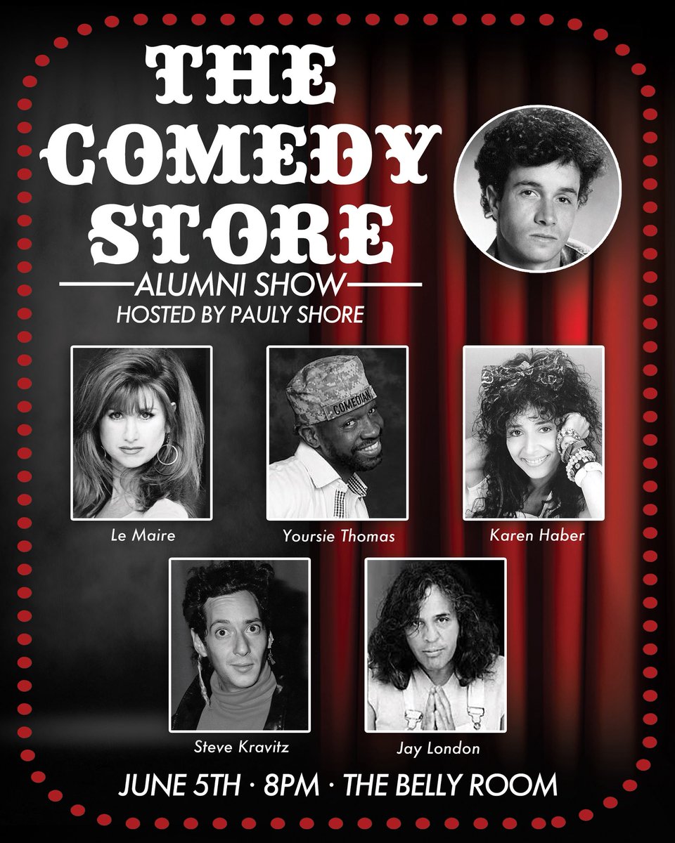 I recently came up with a cool show idea that we want to start doing in the @thecomedystore’s Belly Room entitled “The Comedy Store Alumni Hosted By Pauly Shore.” As we all know, the Comedy Store is more than 50 years old. 

There’s tons of Comedy Store alumni that are out there