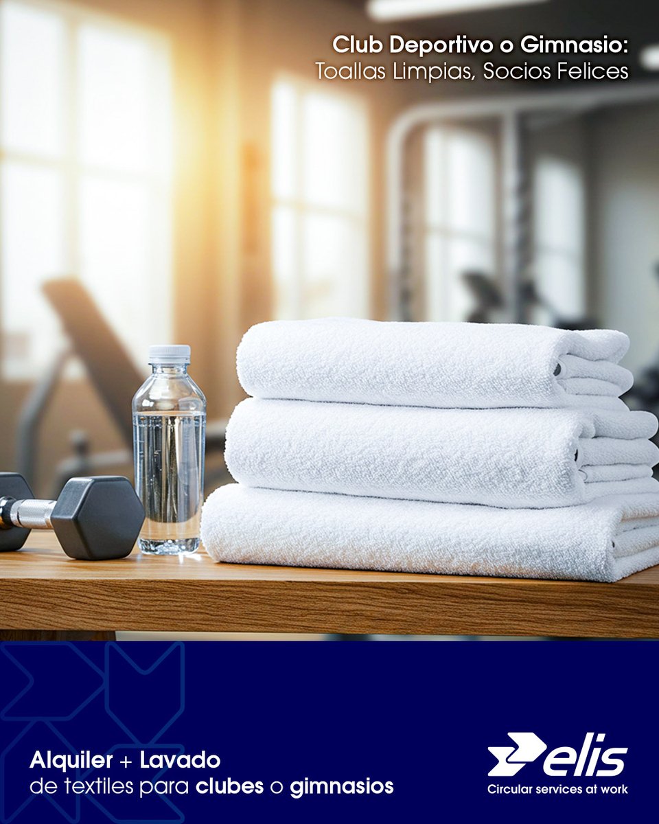 Toallas siempre limpias para tu gym o club deportivo 💪🧖♀️
Elis México garantiza sanitización y calidad para la satisfacción de tus socios. 😉💯 
#ElisMexico #Gimnasios #ClubDeportivo #ToallasLimpias
