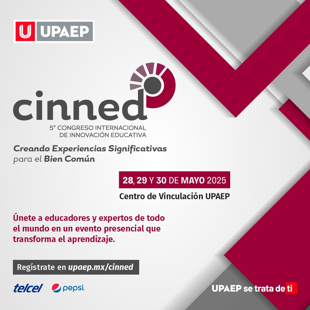 UPAEP's tweet photo. 📢 CINNED 2025: un espacio para el cambio en la educación. Únete del 28 al 30 de mayo en UPAEP. 🌐 Más información en https://t.co/QJI7GR6SXH
#CINNED #UPAEP #SeTrataDeTi https://t.co/Xh4qKSFGna