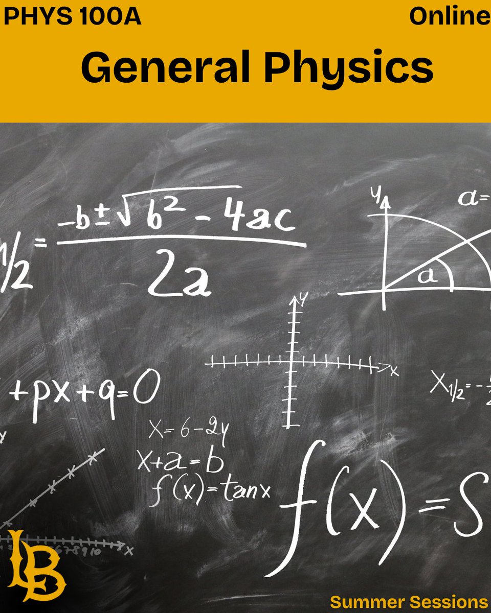 Get grounded in the fundamentals of physics with PHYS 100A! ⚛️📘 This algebra-based course covers mechanics, matter, waves, and heat—perfect for building a solid science foundation. Enroll this summer! 

#SummerSessions #CSULB #GoBeach