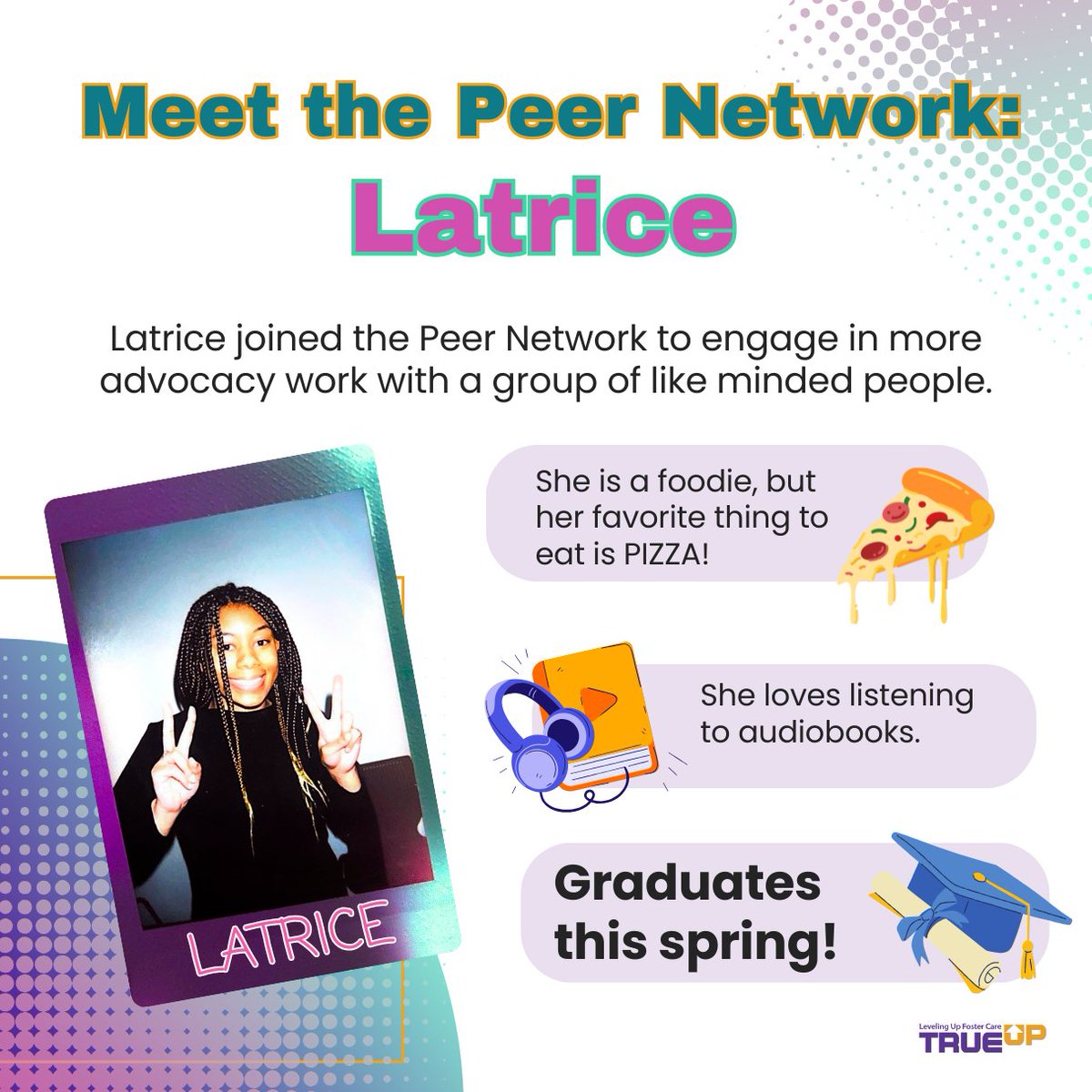 Allow us to introduce Latrice! She's a member of our Peer Network and is eager to dedicate her efforts towards advocacy work amongst our community of shared passions and perspectives. Welcome, Latrice! 

Learn more about the Peer Network here: trueupky.org/peer-network/