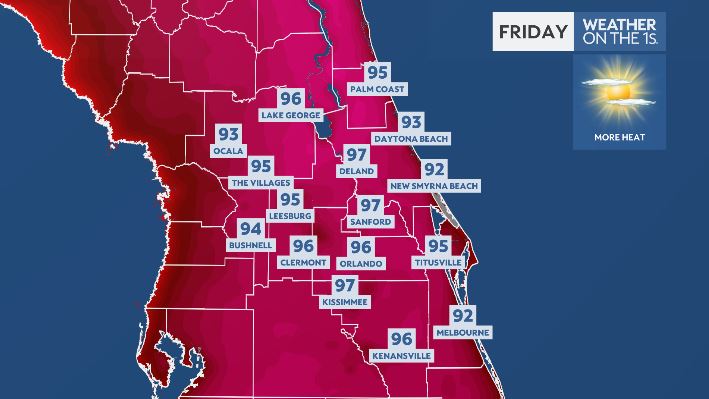 amysweezey's tweet photo. Ready for a HOT and DRY stretch of weather? Central Florida will be well-above average (88°) for the next 5 days.
#CFLwx #FLwx https://t.co/Gscxy7G1fx