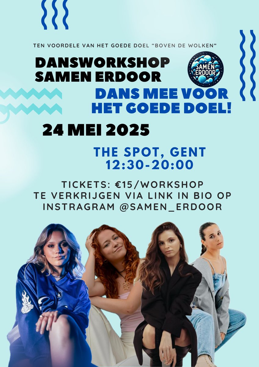 Kom gezellig meeedanseeennn voor het goede doelll op 24 mei!!! 💃🕺💙