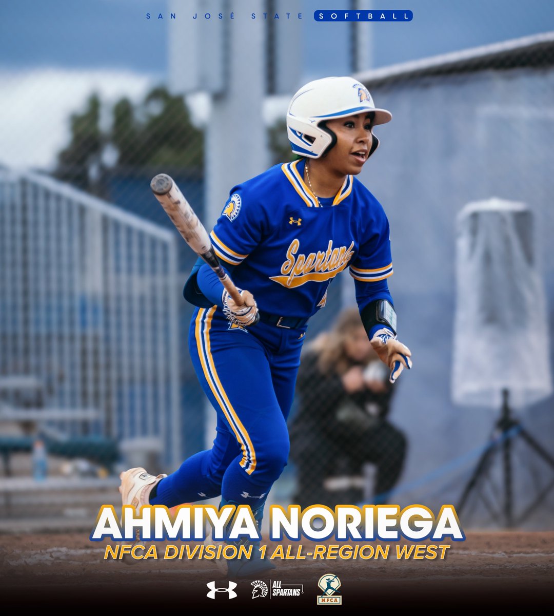 Ahmiya Noriega has been selected as an NFCA D1 All-Region West honoree for her performance this season! 

Congrats on a stellar junior season Ahmiya! 

#AllSpartans