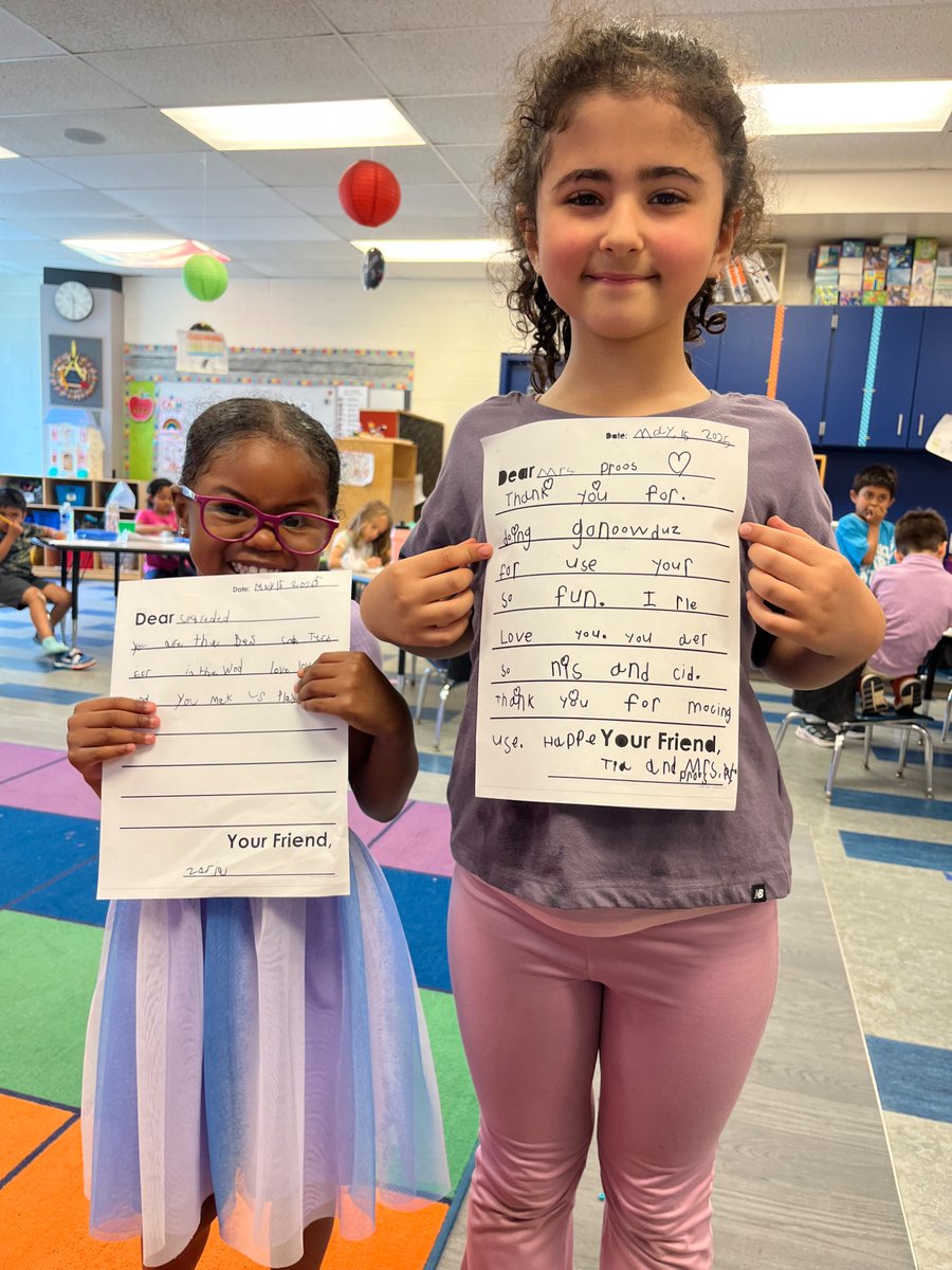 These writers are hand delivering thank you letters to some pretty special teachers!  #bemisthinkers