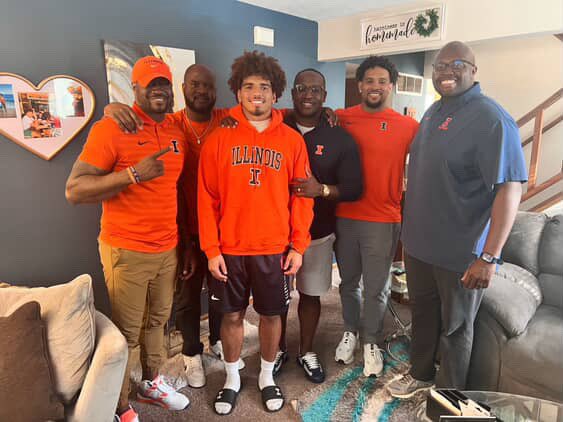 Cam Thomas (@camthomas2026_3) on Twitter photo Super Home Visit from <a href="/IlliniFootball/">Illinois Football</a> 🔷🔶
<a href="/coacharchiemac/">Archie McDaniel</a> <a href="/AaronHenry7/">Aaron Henry</a> <a href="/CoachHarris_33/">Trent Harris</a> <a href="/CoachJamison/">Terrance Jamison</a> <a href="/CoachCParker/">Coach Parker</a>
#FamILLY 🍊 Super Home Visit from <a href="/IlliniFootball/">Illinois Football</a> 🔷🔶
<a href="/coacharchiemac/">Archie McDaniel</a> <a href="/AaronHenry7/">Aaron Henry</a> <a href="/CoachHarris_33/">Trent Harris</a> <a href="/CoachJamison/">Terrance Jamison</a> <a href="/CoachCParker/">Coach Parker</a>
#FamILLY 🍊