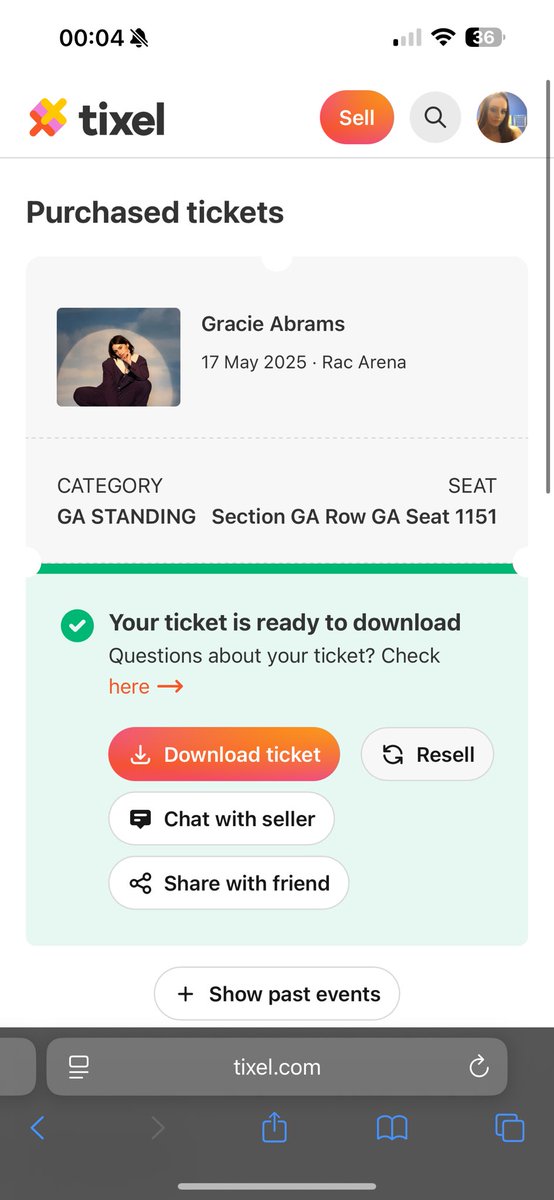 joanne__burke's tweet photo. Selling x1 GA Standing ticket to Gracie Abrams in Perth RAC 17th May. Please message if interested

#gracieabrams https://t.co/FZAyu7ZqiA