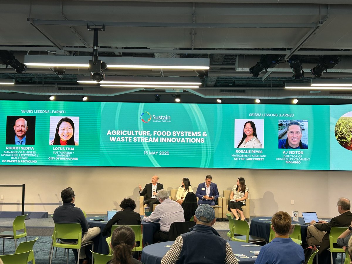 What an incredible day at the <a href="/SustainSoCal/">Sustain SoCal</a> Conference! 🌱🚜 Robert Sedita from OC Waste &amp; Recycling shared valuable insights on SB1383 lessons learned, with an inspiring afternoon of collaboration with experts across agriculture, food systems, and waste management.