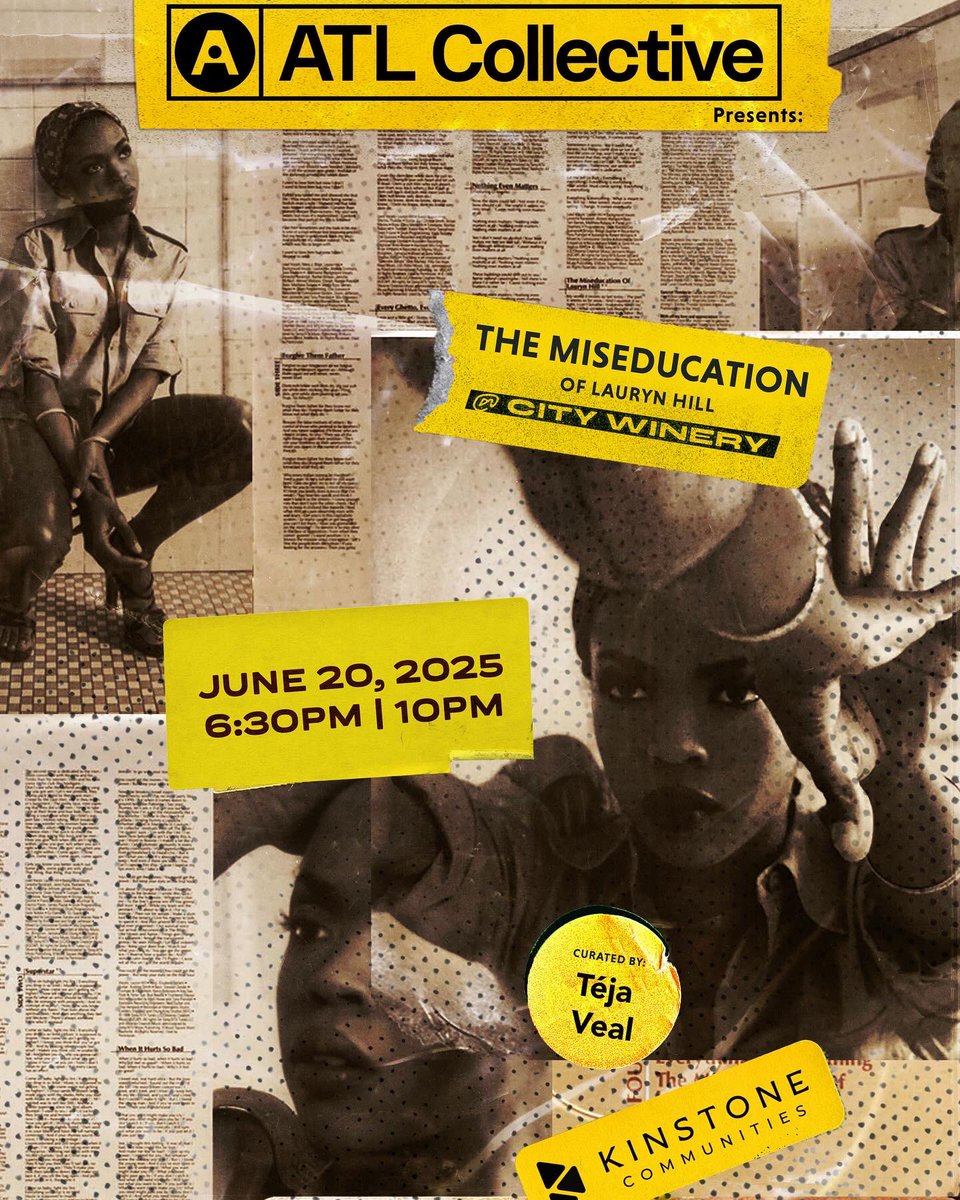 ATL Collective (@atlcollective) on Twitter photo We’re bringing together our favorite voices in ATL to reimagine The Miseducation of Lauryn Hill.
<a href="/iamleagrace/">Lea Grace Sagum</a>
@mylahmuse
<a href="/isthataimme/">Aimmé</a>
<a href="/iamtulani/">Tulani</a>
<a href="/ogechi/">@iamogechinjoku</a>
@jaelsbenjamin
📅June 20th
📍City Winery ATL
🎤Curated by Téja Veal
🎟️citywinery.com/atlanta/event-…
📸Chris Ruggiero We’re bringing together our favorite voices in ATL to reimagine The Miseducation of Lauryn Hill.
<a href="/iamleagrace/">Lea Grace Sagum</a>
@mylahmuse
<a href="/isthataimme/">Aimmé</a>
<a href="/iamtulani/">Tulani</a>
<a href="/ogechi/">@iamogechinjoku</a>
@jaelsbenjamin
📅June 20th
📍City Winery ATL
🎤Curated by Téja Veal
🎟️citywinery.com/atlanta/event-…
📸Chris Ruggiero