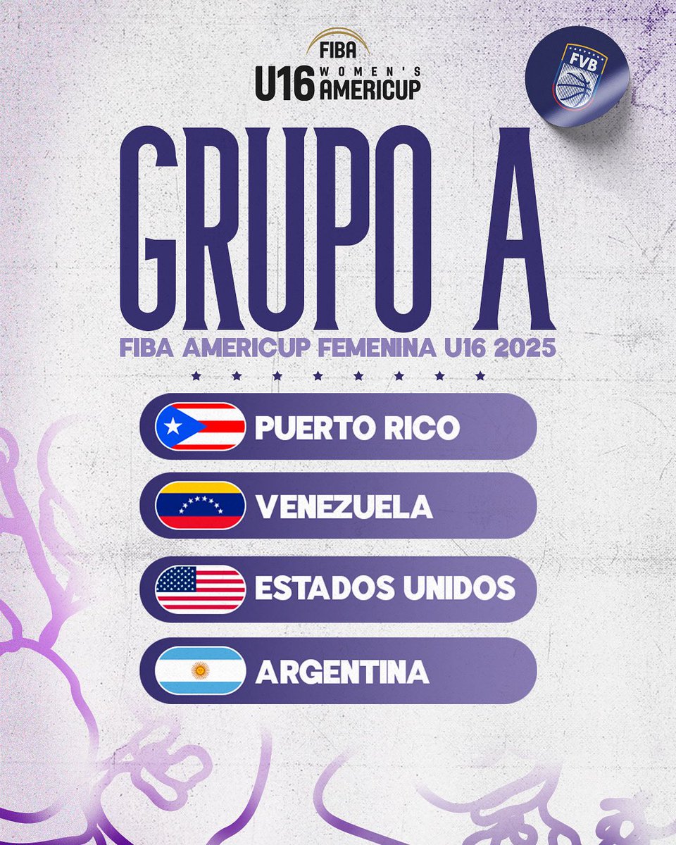 Femenino FVB ๐ป๐ชโน๐ฝโโ๏ธ (@femeninofvb) on Twitter photo ๐ FIBA <a href="/americupw/">FIBA Women's AmeriCup</a> Sub-16 Femenino 2025: Grupo A.
๐ต๐ท Puerto Rico
๐ป๐ช ๐๐๐ง๐๐ณ๐ฎ๐๐ฅ๐
๐บ๐ธ Estados Unidos
๐ฆ๐ท Argentina ๐ FIBA <a href="/americupw/">FIBA Women's AmeriCup</a> Sub-16 Femenino 2025: Grupo A.
๐ต๐ท Puerto Rico
๐ป๐ช ๐๐๐ง๐๐ณ๐ฎ๐๐ฅ๐
๐บ๐ธ Estados Unidos
๐ฆ๐ท Argentina