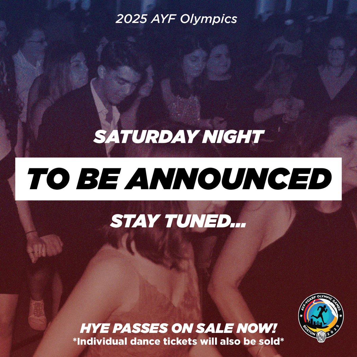 AYFolympics's tweet photo. Stay tuned for an exciting reveal you won’t want to miss! Saturday Night Dance Entertainment TBA. 

Purchase your hye pass today on https://t.co/TkAzrQ6uyT or follow the link in bio! https://t.co/2PWH4q3W5C