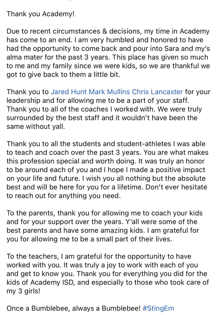 Thank you Academy!
