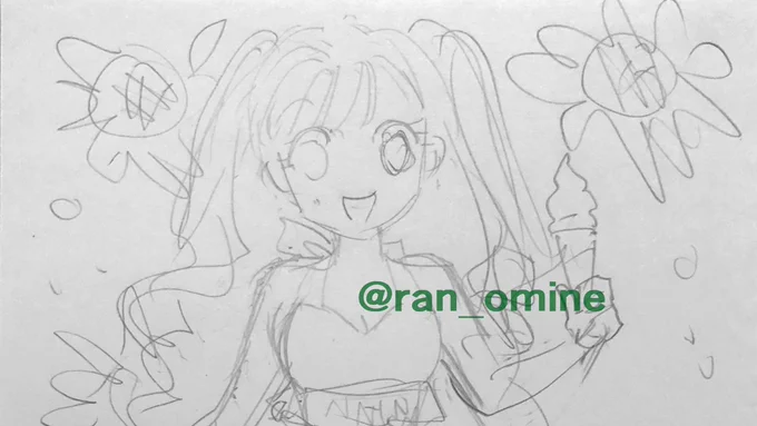 おはようございます😃

まだ5月なのに暑中見舞い用イラスト描きだしちゃった💦
だってラフが暑中見舞い向きだったんだもん(^_^;)

今日もよろしくお願いします✨✨ 