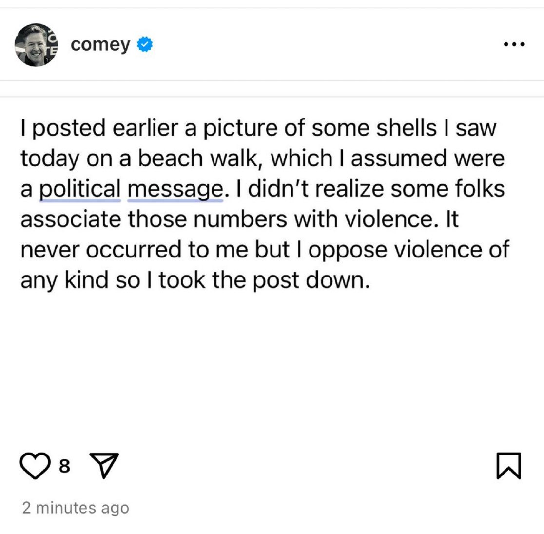 johnrich's tweet image. The former head of the FBI didn’t know what 86 47 meant? Nice try bro.