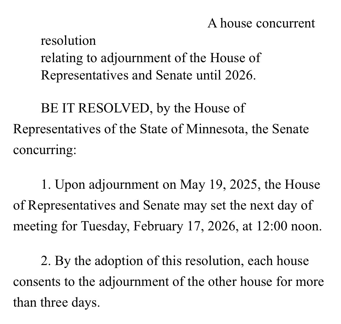 jdney10's tweet image. Hey #mnleg friends, see you Feb. 17, 2026! #toosoon #interim