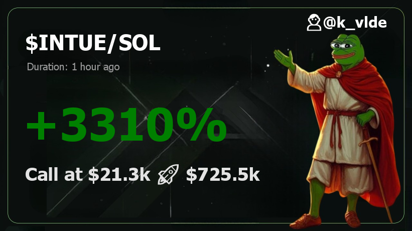 k_vlde's tweet photo. 🔥📉👀 INTUE | $INTUE - SMASHING RESISTANCE!
HDsMB66dPUhYMs7uvJnMCfANN4CLAYourB2qtAcZpump
#INTUE 34.1x 💹 $21.3k 🎯 $725.5k and FOMO is REAL! 😱🚨
🤑 ALERTS at: https://t.co/QoDKrB8Tq5
#AltcoinSZN #Crypto #AlphaAlert #1000xGem https://t.co/sR77YBsRn6