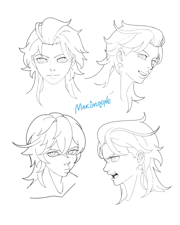 makimoone's tweet image. Expression drawing exercise