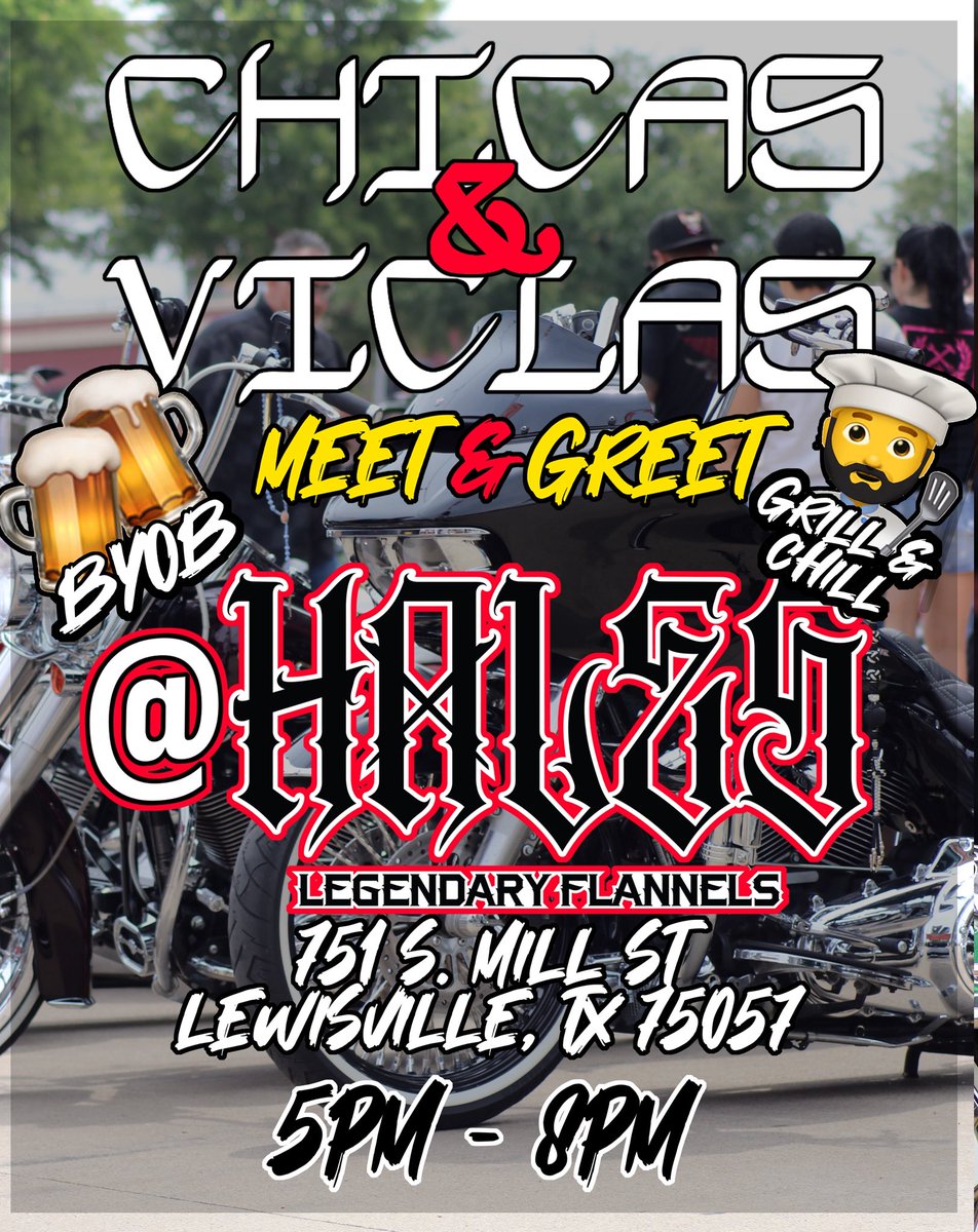 LugnutsGuapo's tweet photo. MARK YOUR CALENDARS!
Chicas &amp; Viclas “The Show” this August 16th at @blackgoldharleydavidson_ from 11am-4pm!! 
Pre meet @halesspeedshopclothing on August 15th from 5pm-8pm.
after party details coming soon!
————————————————
 #vicla #harleydavidson #cholostyle #choloharley #deluxe https://t.co/TUqvuHDdJv