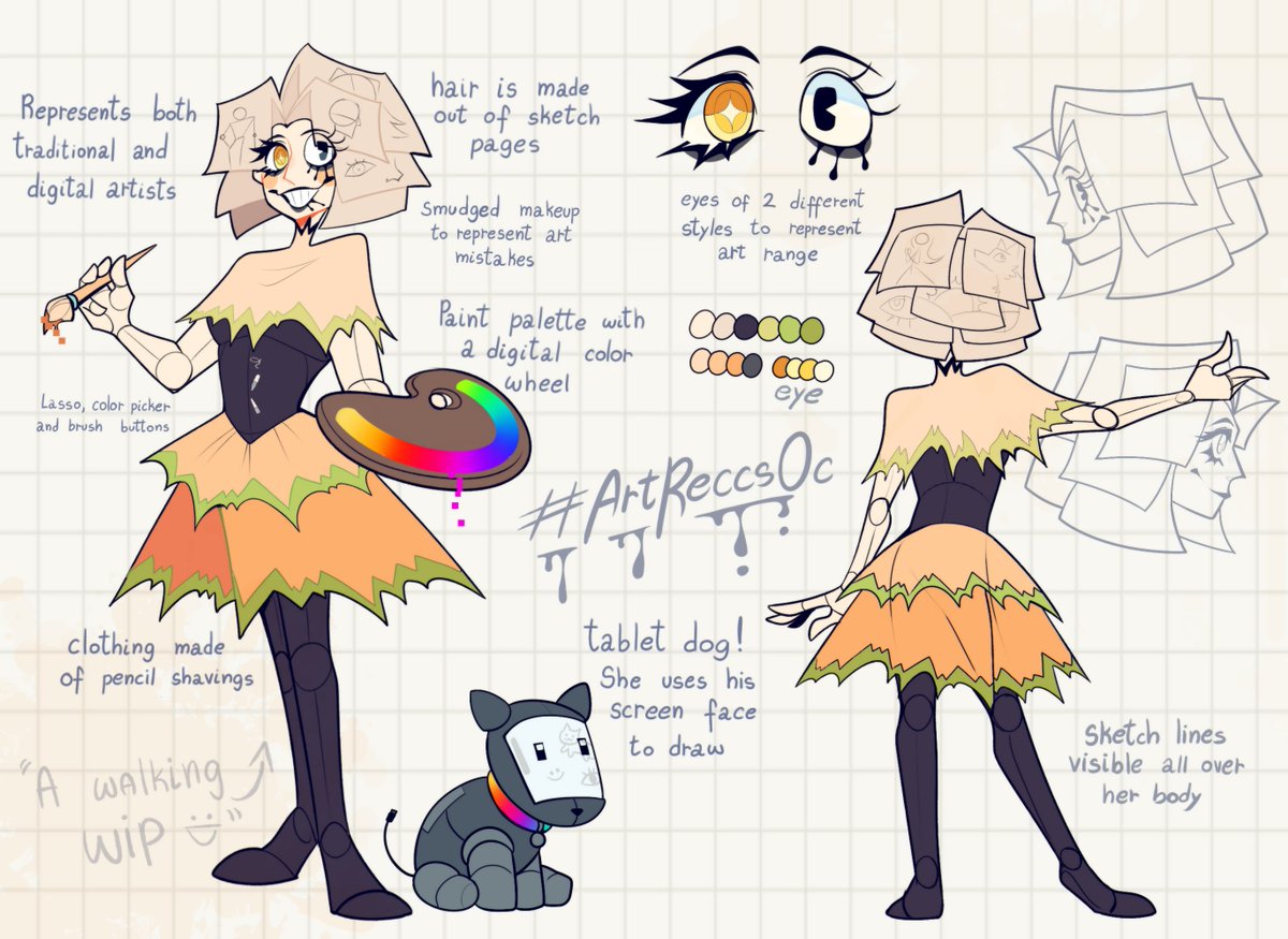 She drew on all the wrong layers but that won't let her down 

my entry for the #ARTRECCSOC !! Tried to go for a simple but effective design (tho I'm not sure if I achieved that :") )