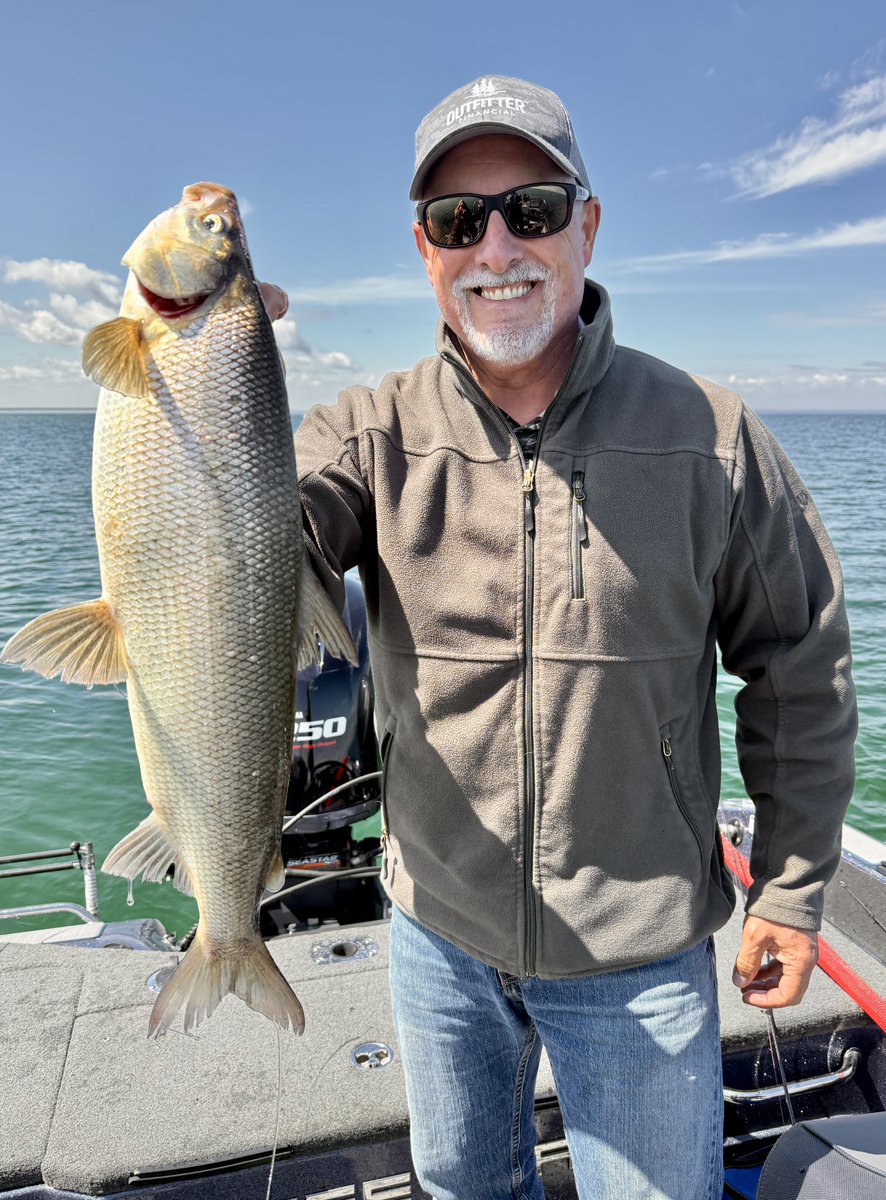 FishHardDave's tweet photo. Sometimes it pays to ignore the weatherman’s forecast, it turned out to be a beautiful day with valued sponsor &amp; financial advisor, Scott Morrow from @outfitterfinancial! Convinced a few Whities to bite!😊😊😊#StrikerBrands #VigorEyewear #DaiwaCanada #Sunline #OutfitterFinancial https://t.co/CejKGHsSl4