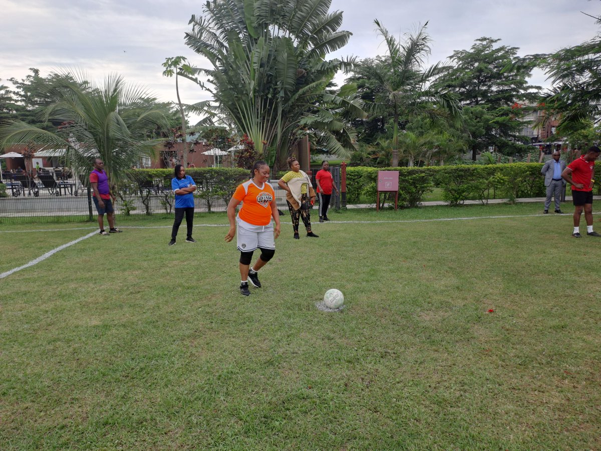 FPIkotEkpene's tweet photo. Day 4 of Associate Appreciation Week!
The teams hit the pitch for a football face-off, bringing their A-game and big energy.
More games, more laughs, more points on the board as the week winds down.
#AAW2025 #BeginBelongBecome #BeYou #FourPointsIkot https://t.co/0DStn6aFL5