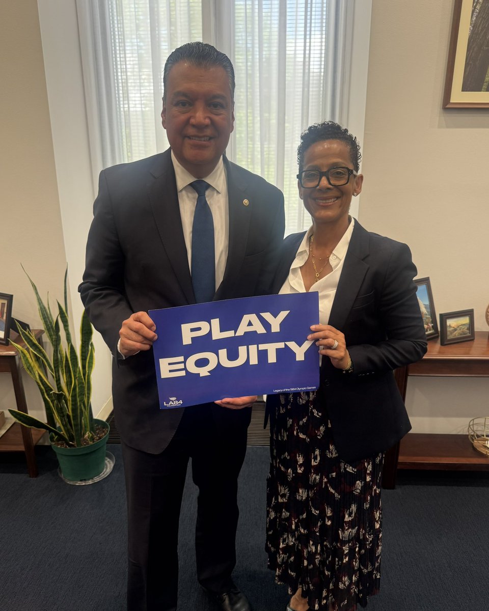 Renata Simril (@renataangeleno) on Twitter photo Had a great time connecting with <a href="/AlexPadilla4CA/">Alex Padilla</a> in DC to share updates on our efforts to build an equity-centered legacy for major sporting events. Excited about the possibilities ahead for future collaboration!
#PlayEquity #YouthSportsForAll Had a great time connecting with <a href="/AlexPadilla4CA/">Alex Padilla</a> in DC to share updates on our efforts to build an equity-centered legacy for major sporting events. Excited about the possibilities ahead for future collaboration!
#PlayEquity #YouthSportsForAll
